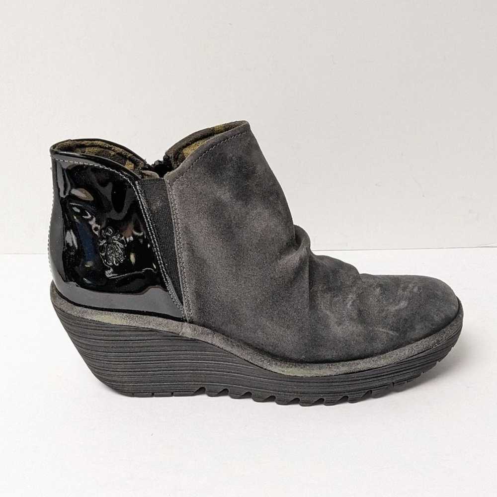 Fly London Yamy Wedge Booties, Grey/Black, Women'… - image 2