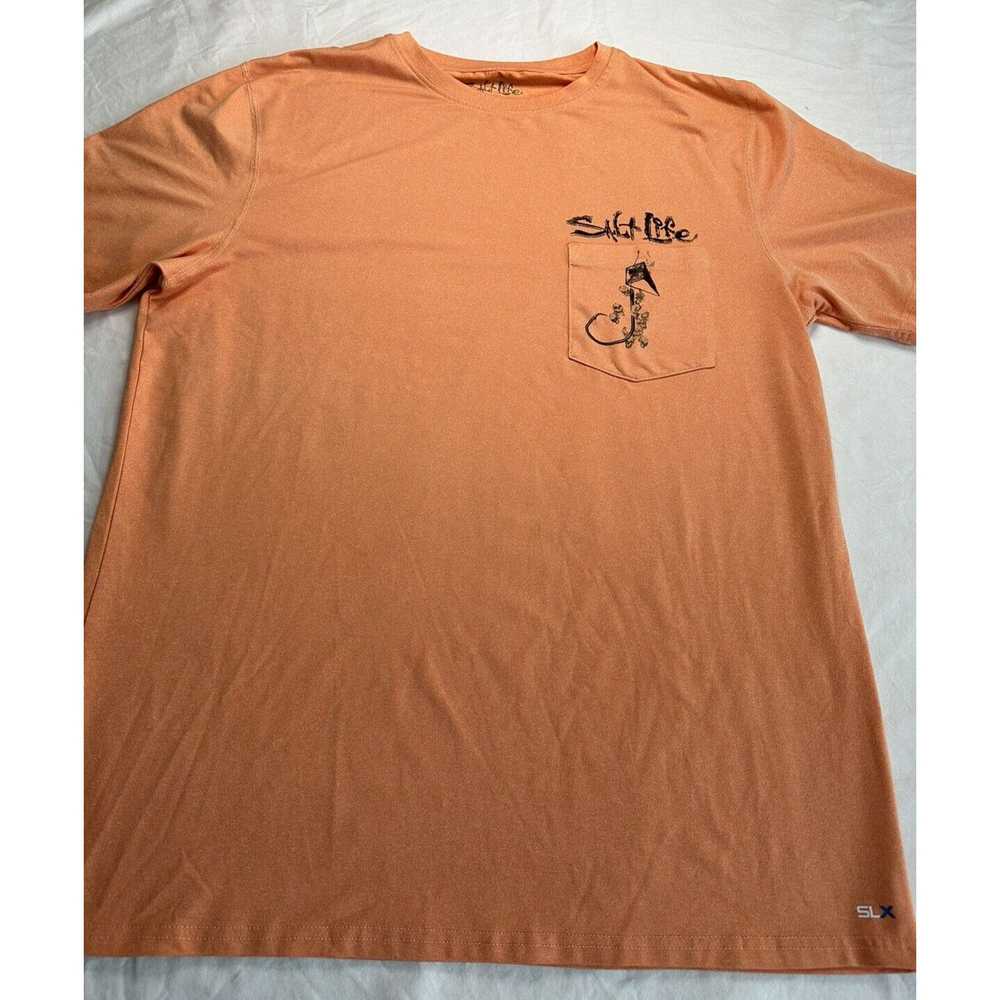 Other Salt Life SLX Med UAVapor Shirt Orange Fish… - image 10