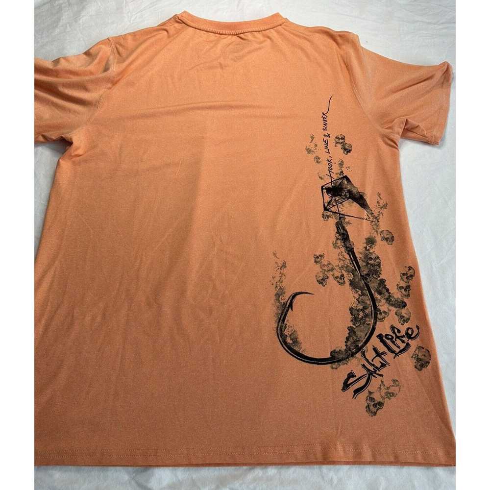 Other Salt Life SLX Med UAVapor Shirt Orange Fish… - image 2