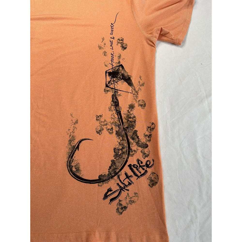 Other Salt Life SLX Med UAVapor Shirt Orange Fish… - image 3