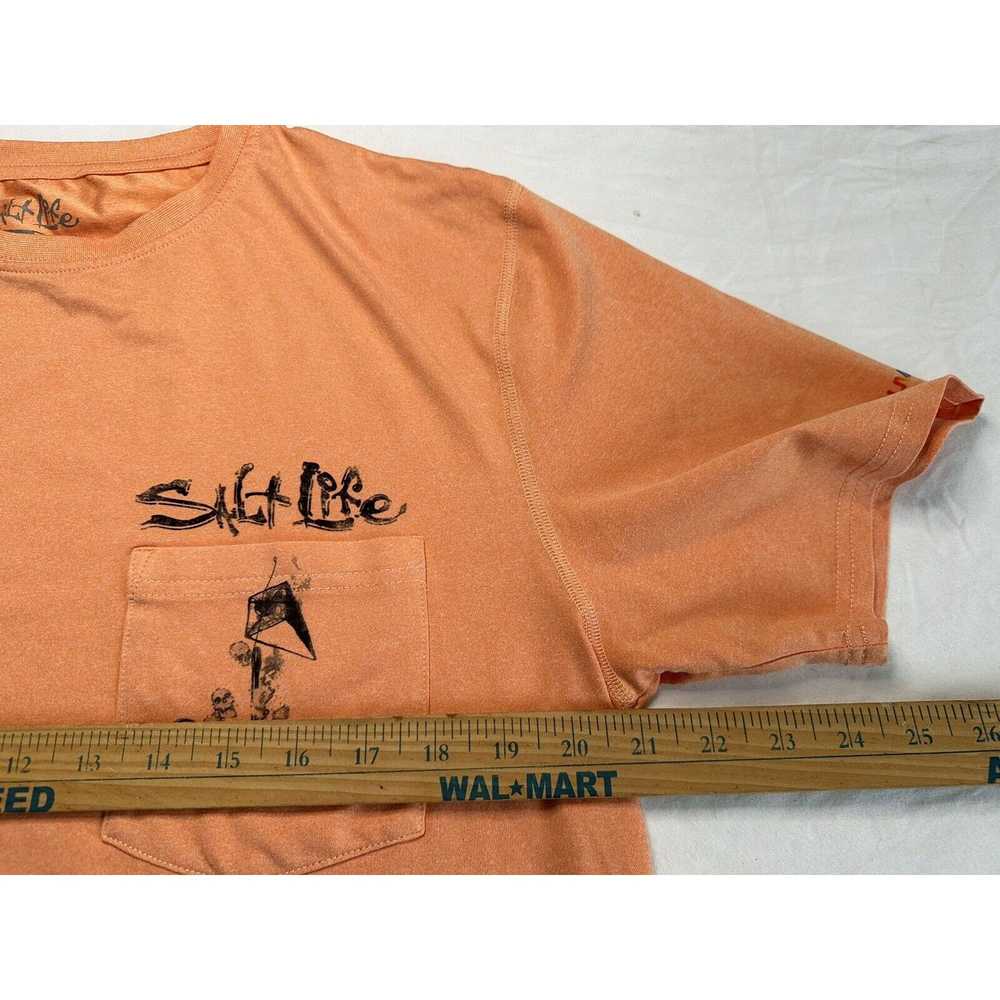 Other Salt Life SLX Med UAVapor Shirt Orange Fish… - image 8