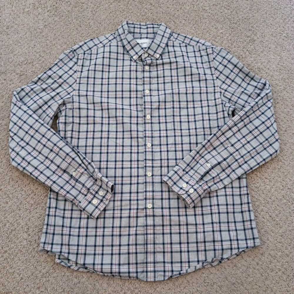 Vintage Goodfellow Shirt Mens XL Gray Blue Plaid … - image 1