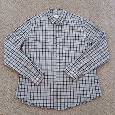 Vintage Goodfellow Shirt Mens XL Gray Blue Plaid … - image 1