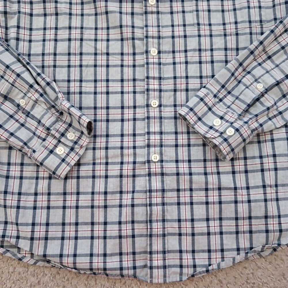 Vintage Goodfellow Shirt Mens XL Gray Blue Plaid … - image 3