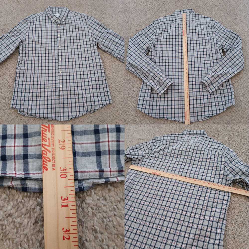 Vintage Goodfellow Shirt Mens XL Gray Blue Plaid … - image 4