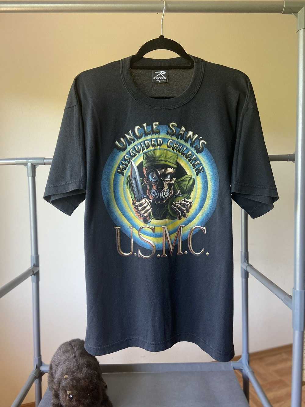 Made In Usa × Usmc × Vintage T-Shirt U.S.M.C. Mil… - image 1