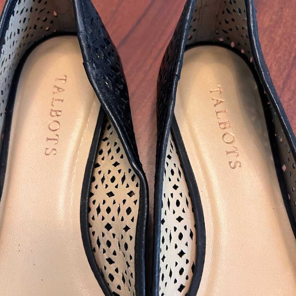 Talbots Black Leather Flats - image 2