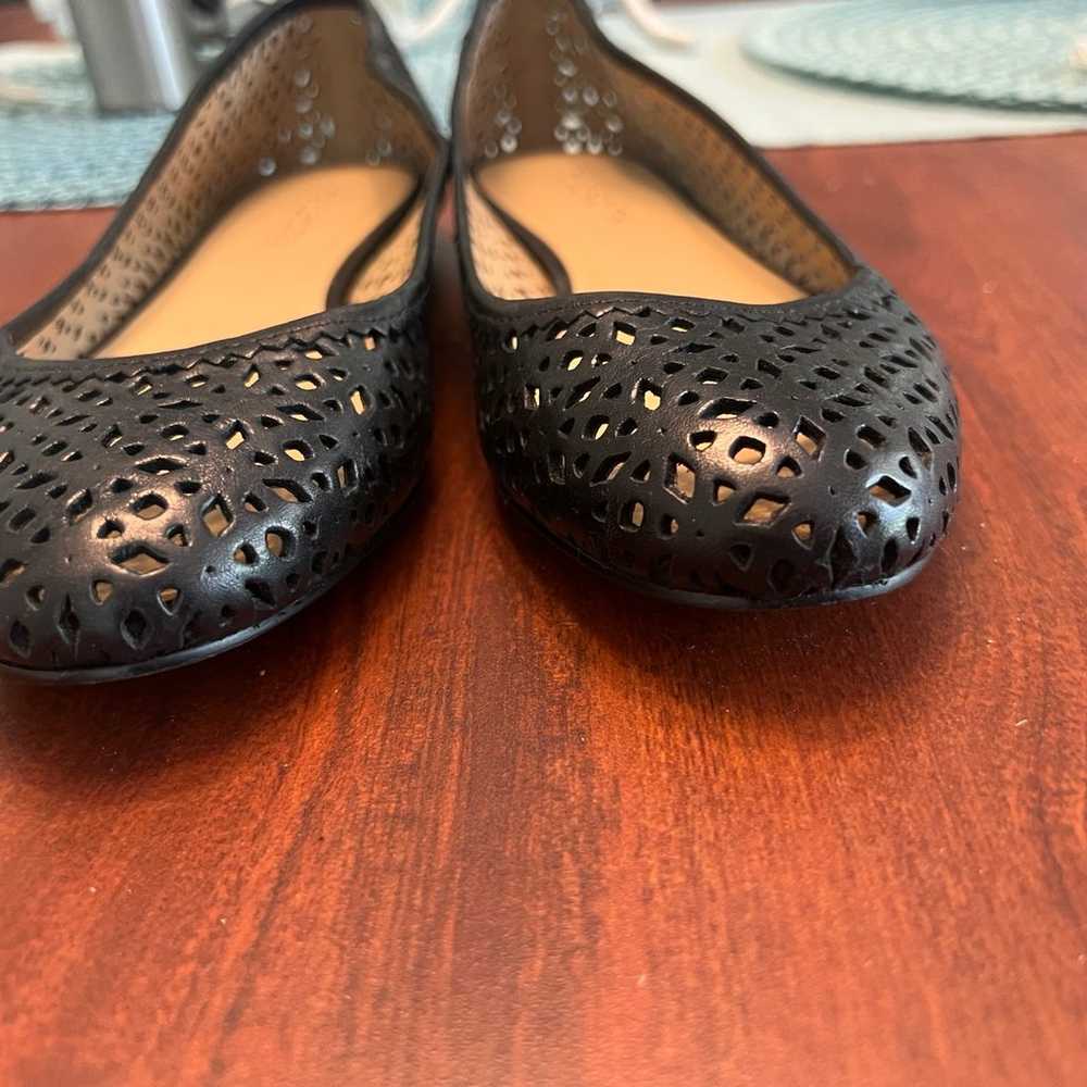 Talbots Black Leather Flats - image 4