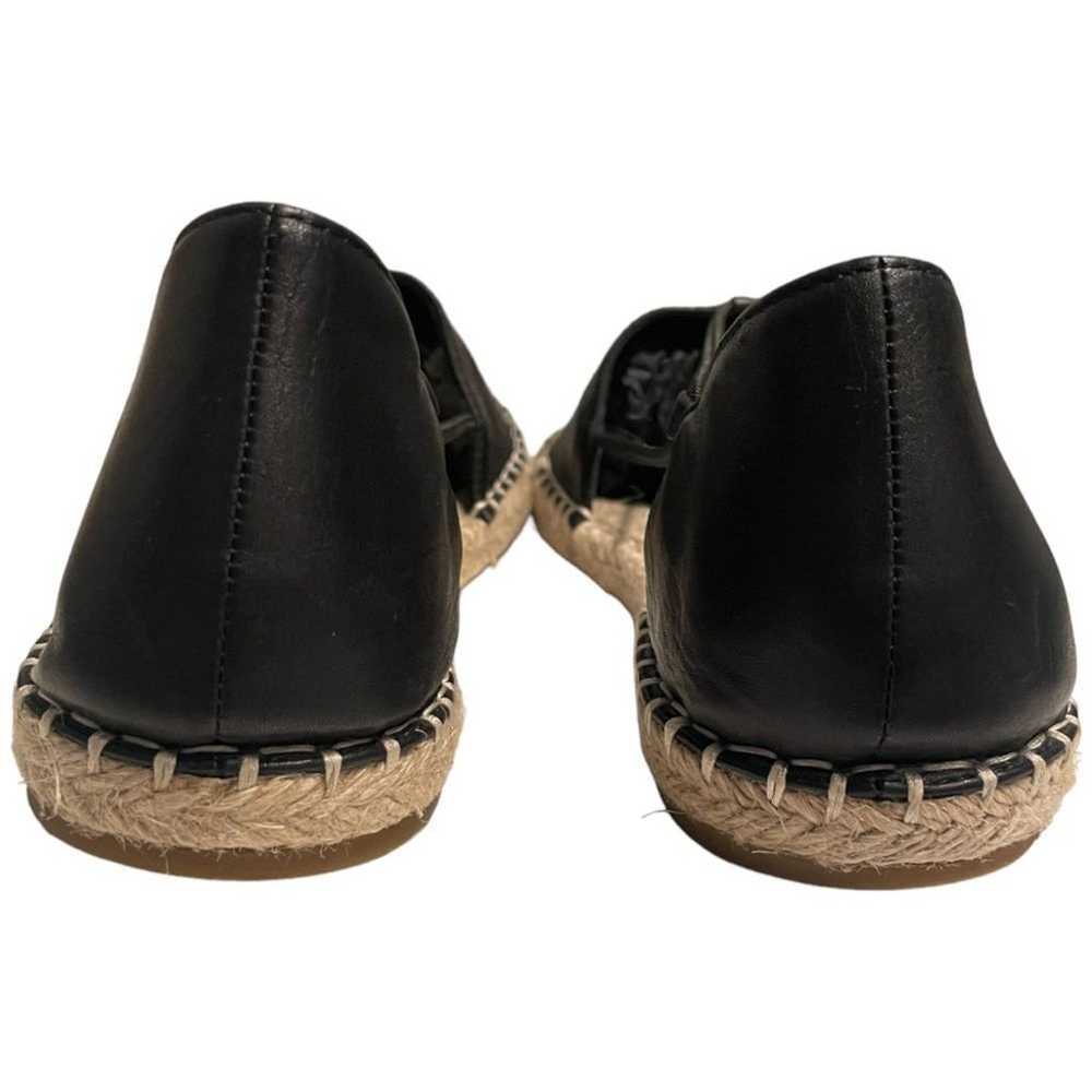 Eileen Fisher D'Orsay Espadrille Leather Flats Si… - image 3