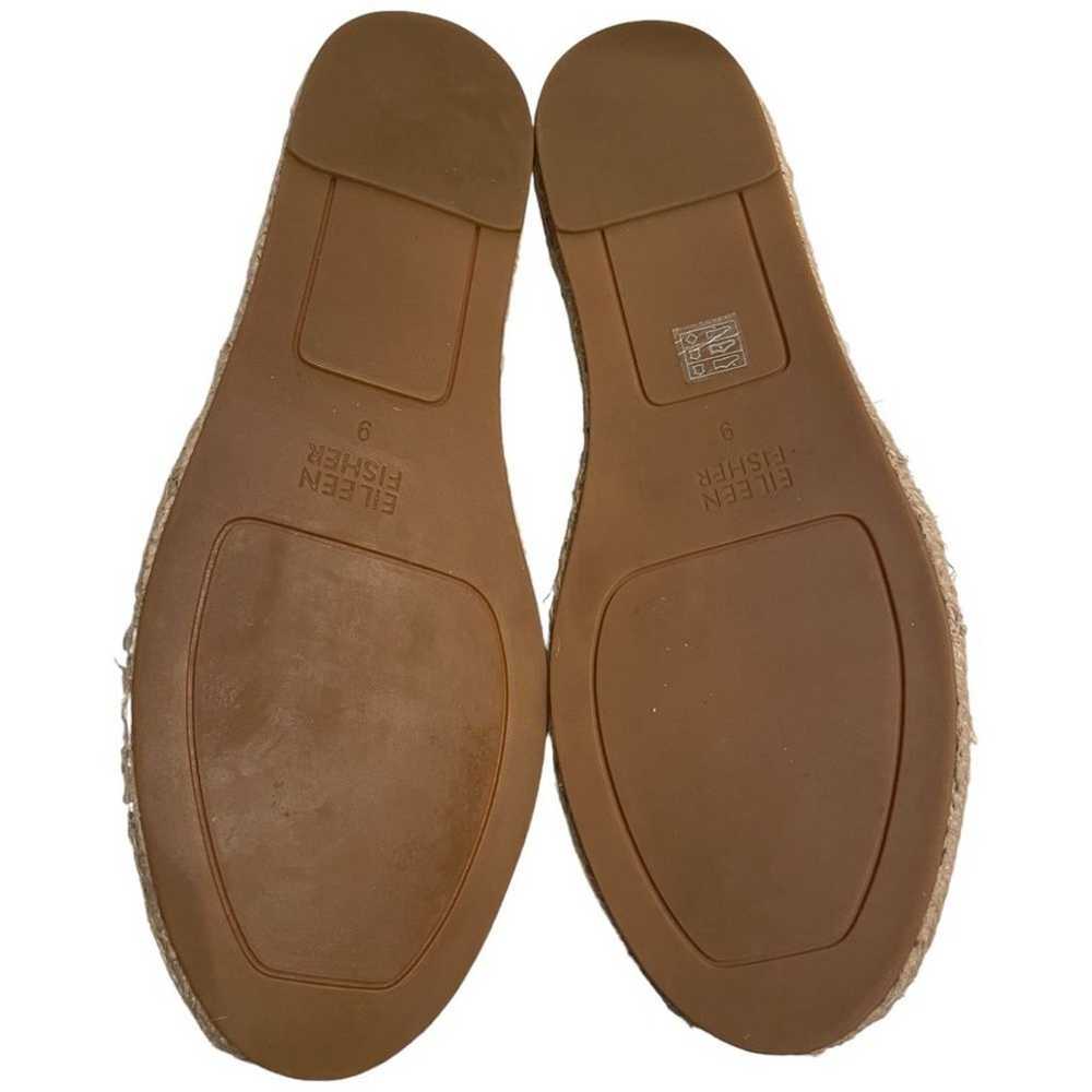 Eileen Fisher D'Orsay Espadrille Leather Flats Si… - image 5