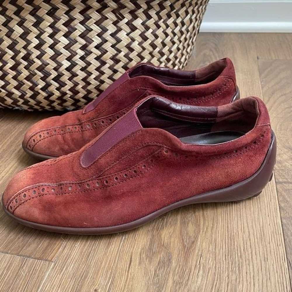 Tod’s Rust Suede Driving Loafer Slip On Shoe 7 - image 3