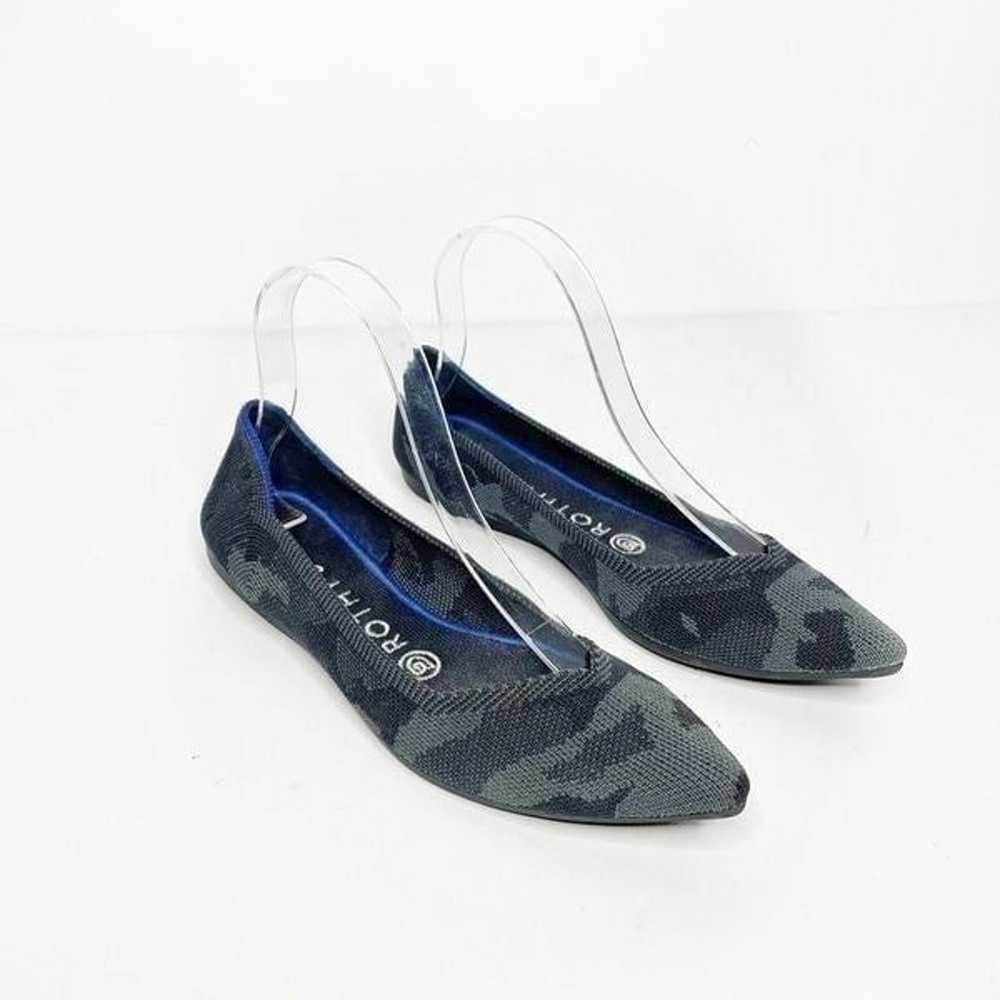 Rothy’s The Point Dark Gray Camo Pointed ballet F… - image 1