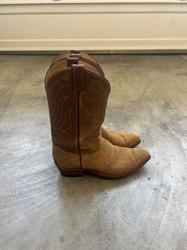 Justin Boots × Vintage Suede cowboy boots