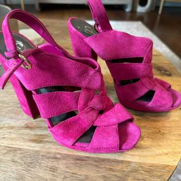 Pink platform shoes