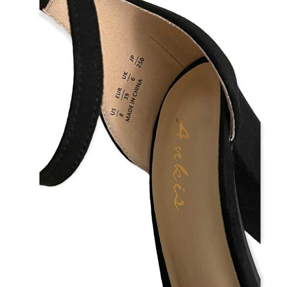 Ankis Open Toe Ankle Strap High Heels Black 8 - image 5