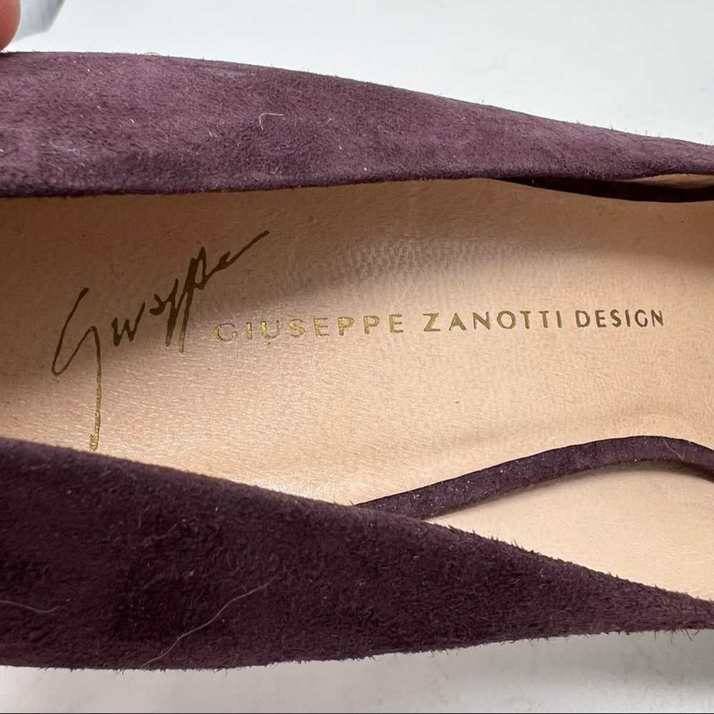 GIUSEPPE ZANOTTI Purple Suede Bow Heels in Size 8… - image 3