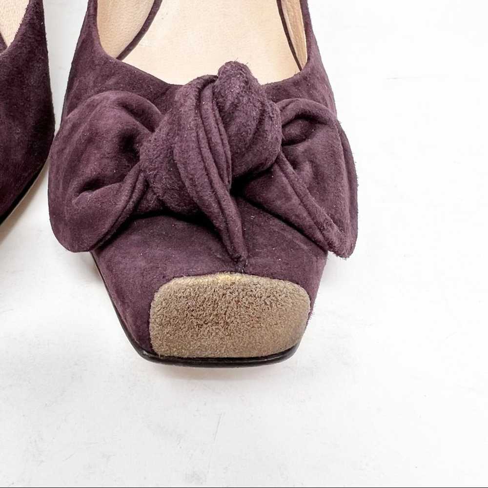 GIUSEPPE ZANOTTI Purple Suede Bow Heels in Size 8… - image 9