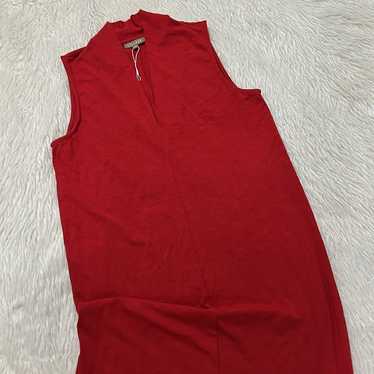 Lilla P red maxi sleeveless dress size small