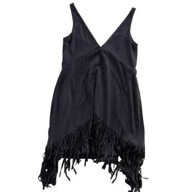 Zara Dress Womens Small Black Sleeveless V Neck Mi