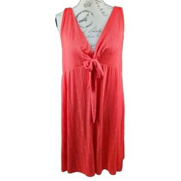 NEW Zara Sleeveless Front Knot Dress in Red Medium - image 1