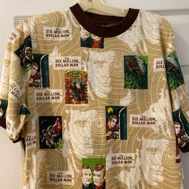 1970s six million dollar man dress t-shirt vintag… - image 1