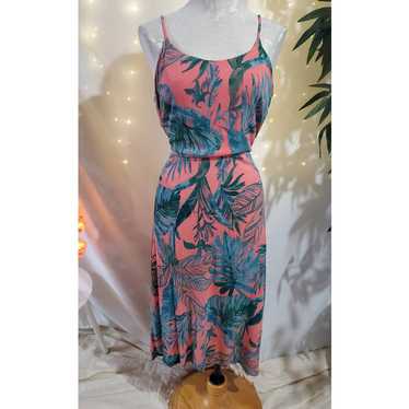 Cynthia Rowley Tropical Palm Frond Midi Dress Wome