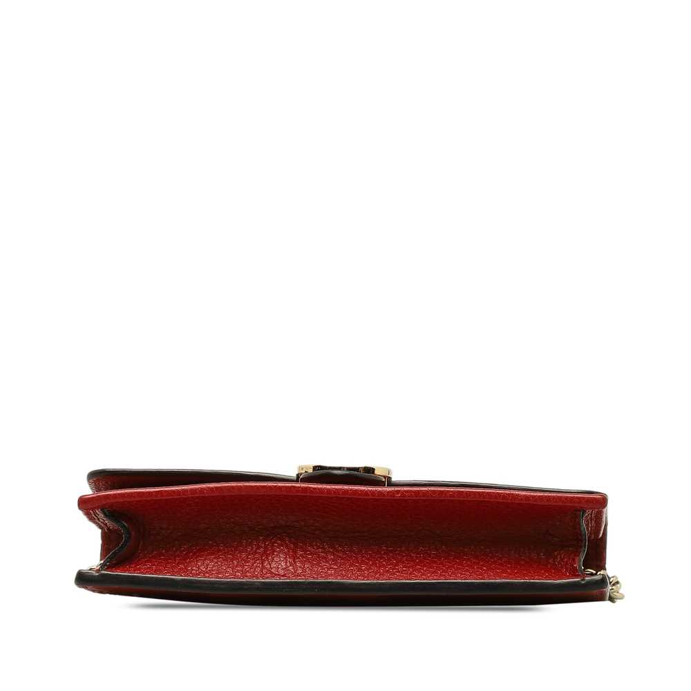 Red Gucci Interlocking G Wallet On Chain - image 4