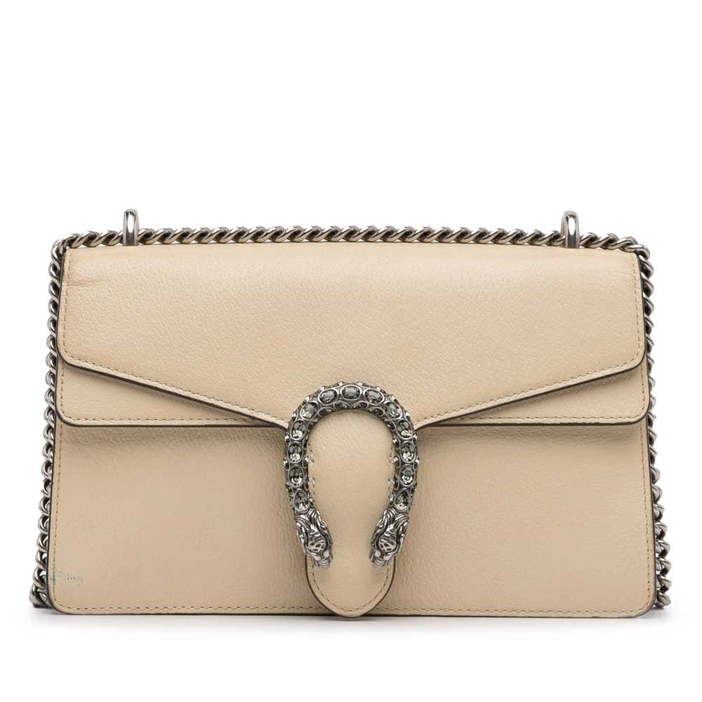 Beige Gucci Small Leather Dionysus Shoulder Bag - image 1
