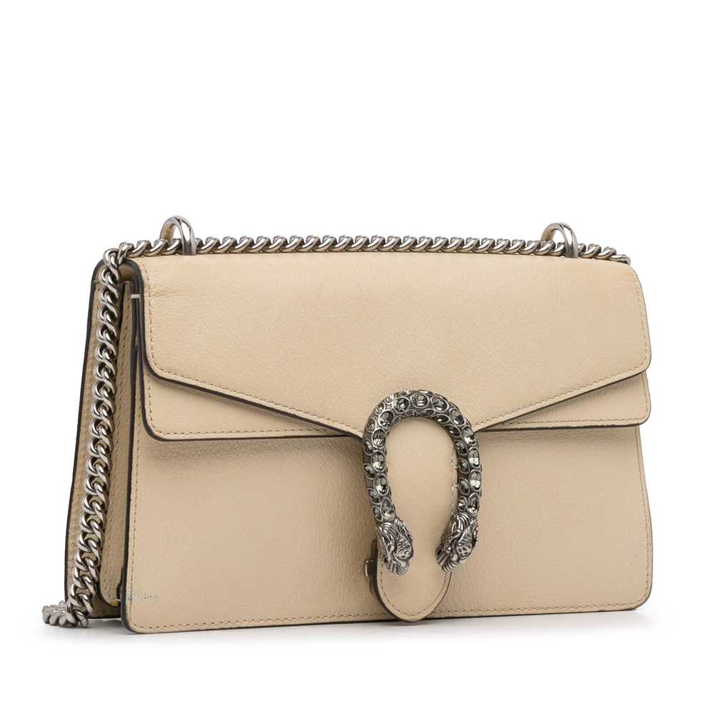 Beige Gucci Small Leather Dionysus Shoulder Bag - image 2