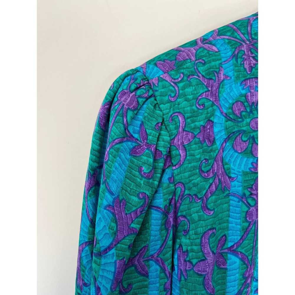 Vintage 80's Adriana Papell 100% silk blouse sz M - image 6