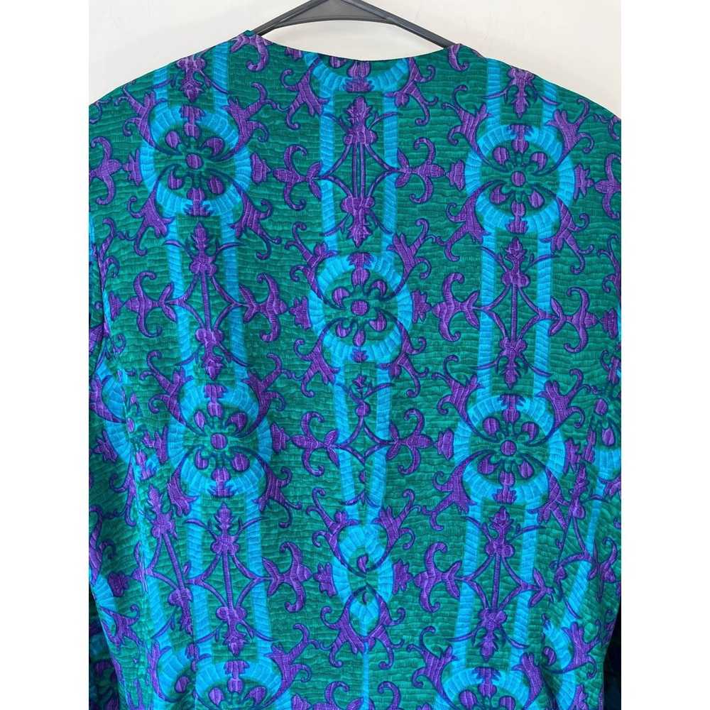 Vintage 80's Adriana Papell 100% silk blouse sz M - image 7