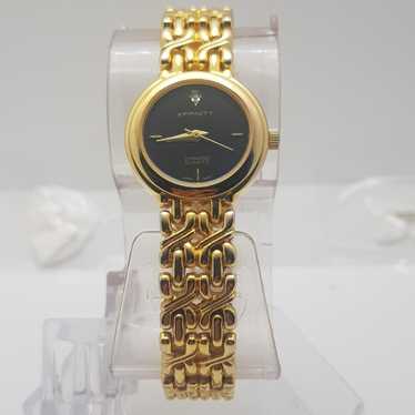 Vintage AFFINITY Women Diamond Watch Black Dial St