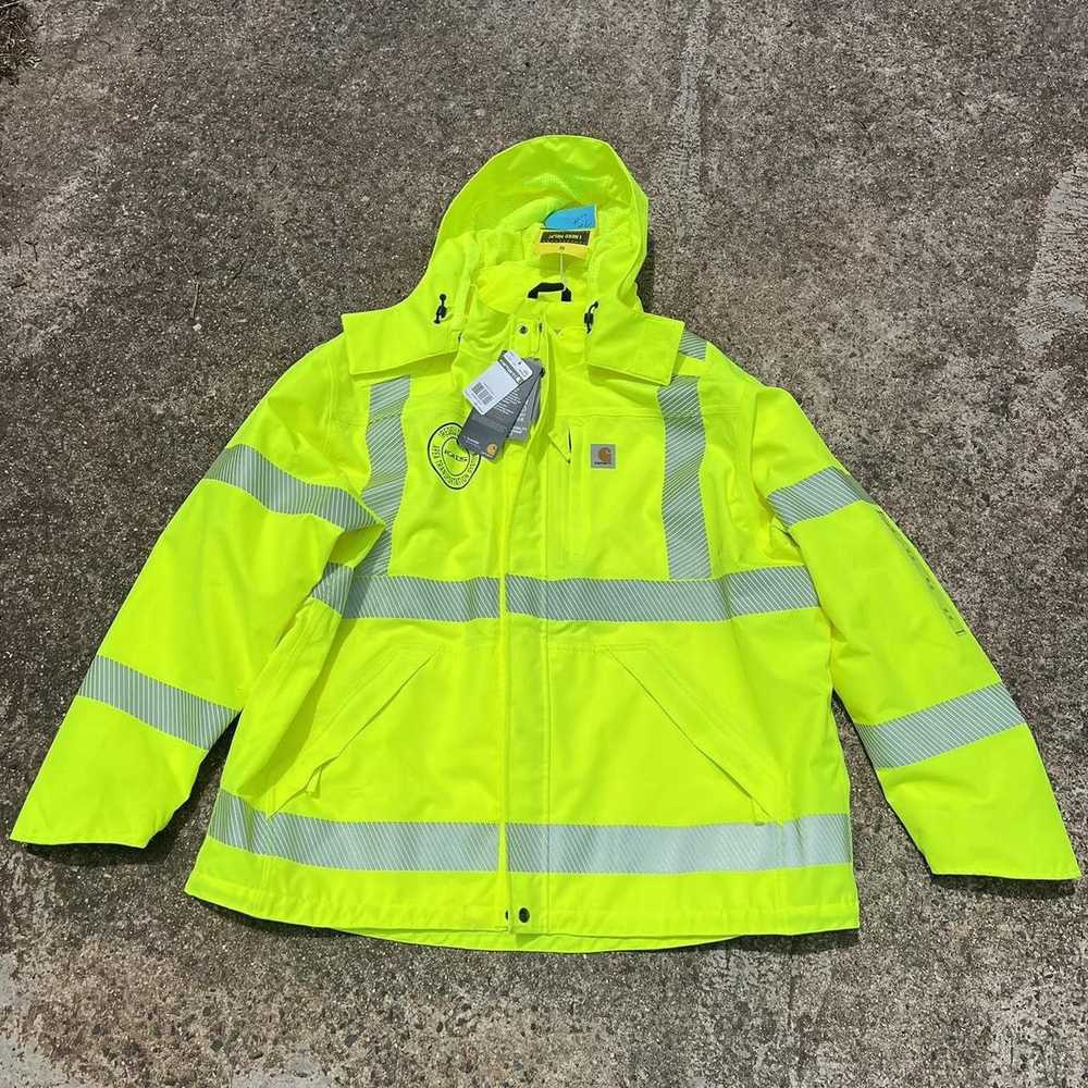 Carhartt × Vintage carhartt neon yellow safety hi… - image 1