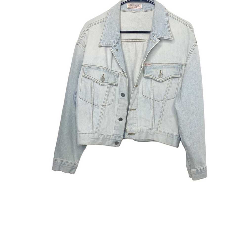 Vintage Guess cropped jean jacket denim 90s size … - image 2