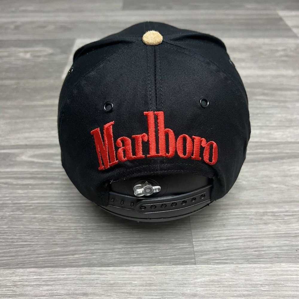 Vintage 90s Marlboro Cigarettes Snapback Hat Blac… - image 4