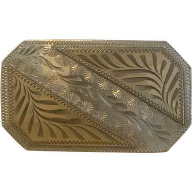 Bar J German Silver Western Belt Buckle - image 1