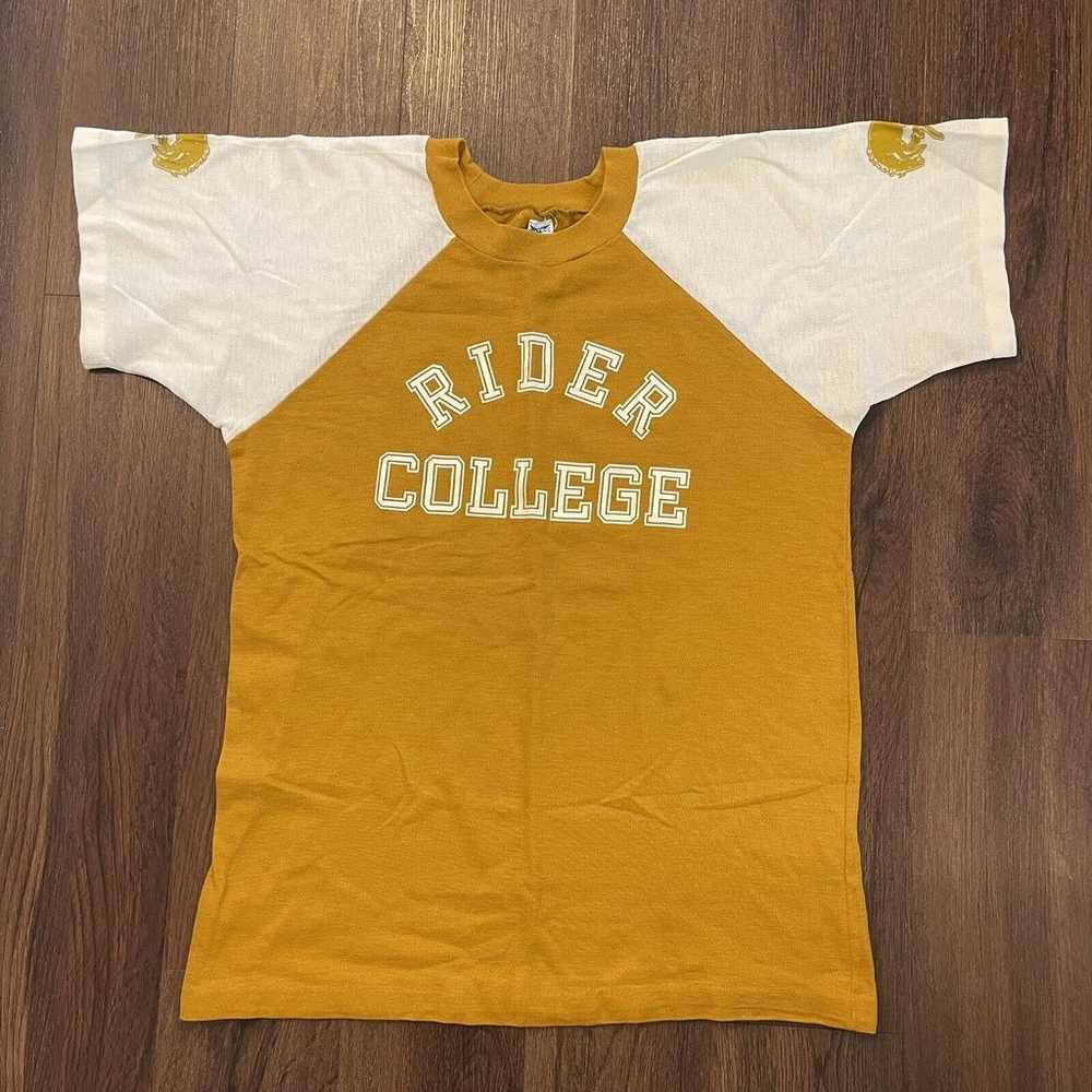 Vtg 60's Artex Rider University Broncos TShirt XL… - image 3