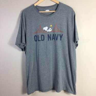 Classic Peanuts Snoopy Old Navy T Shirt Gray 2XL