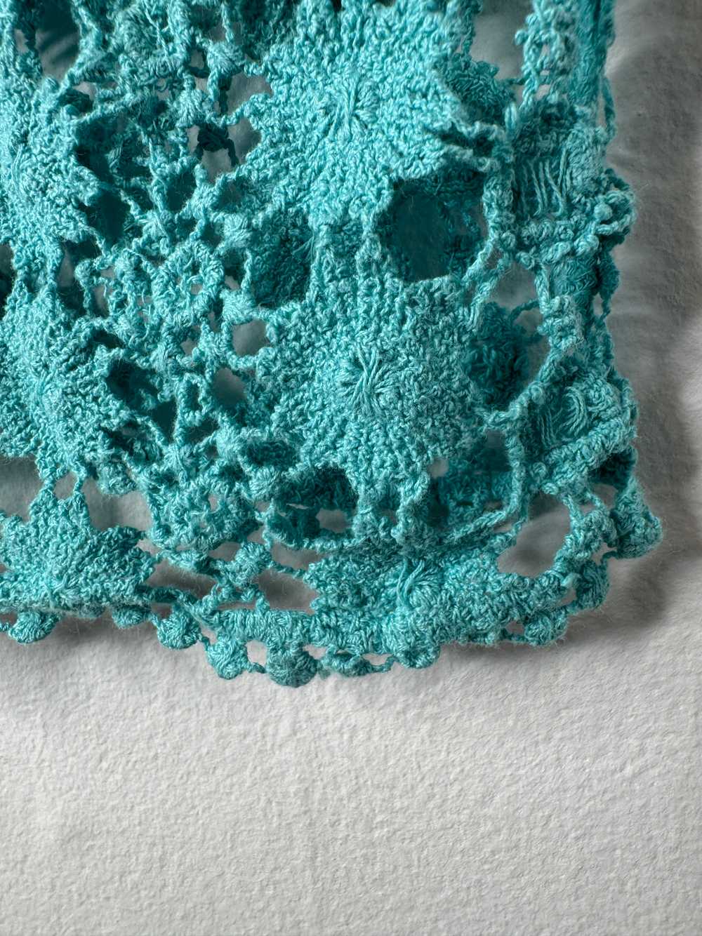 Raveival 🩵 Lauren Conrad Open Crochet Short Slee… - image 2