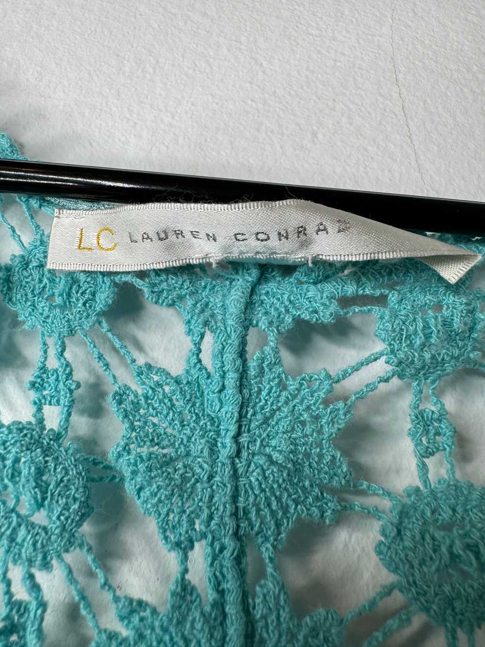 Raveival 🩵 Lauren Conrad Open Crochet Short Slee… - image 3