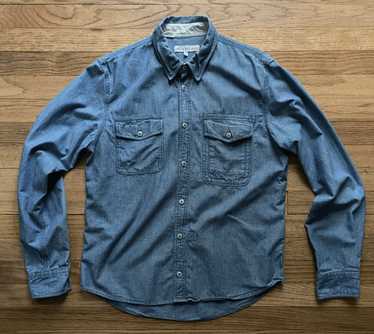 LEVI Blue Denim Shirt Work Utility 100% Cotton Q3 02 hotsell SZ XL C101387