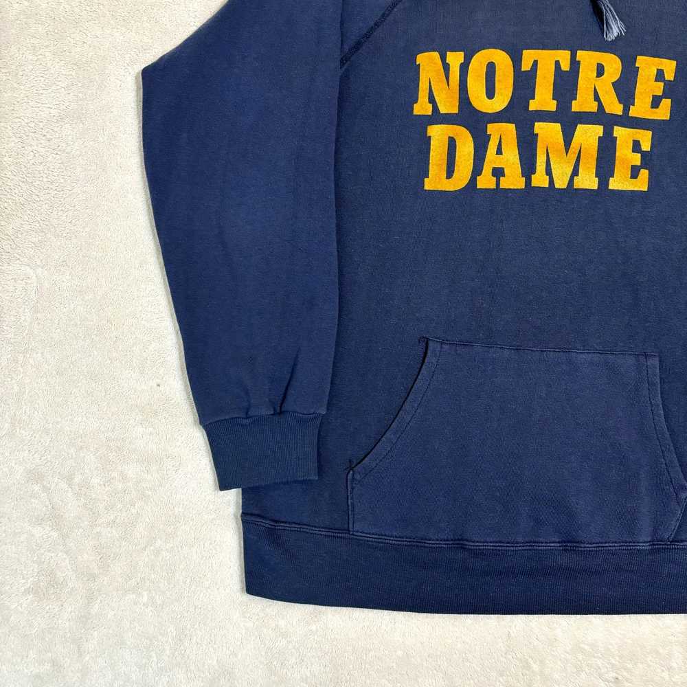 Champion VTG 80's Champion Notre Dame Navy Hoodie… - image 3