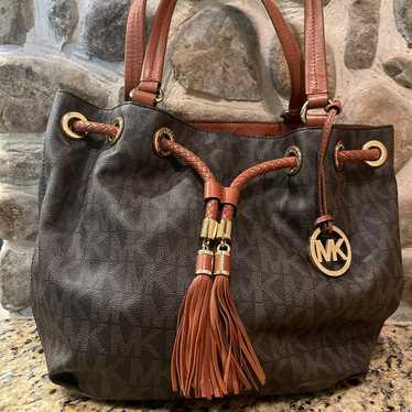 Michael Kors Camden Brown Satchel Bag