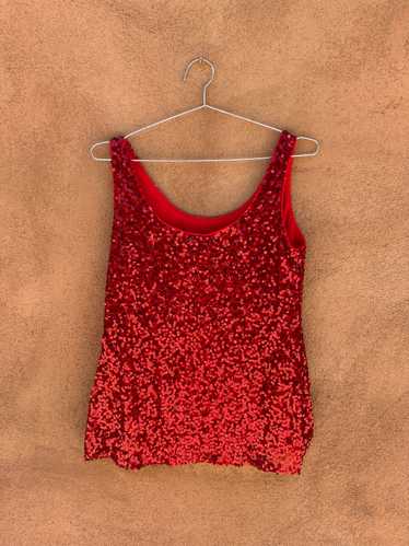 The Liza Collection Red Sequin Tank