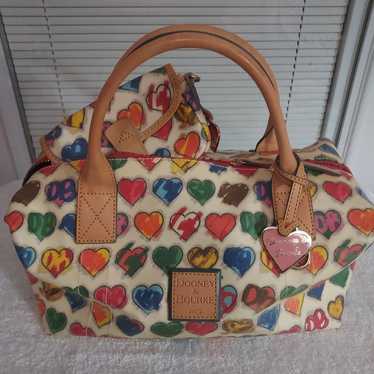 NWOT Dooney shops & bourke LE rainbow hearts satchel