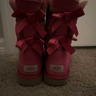 UGG australia pink bailey bow boots