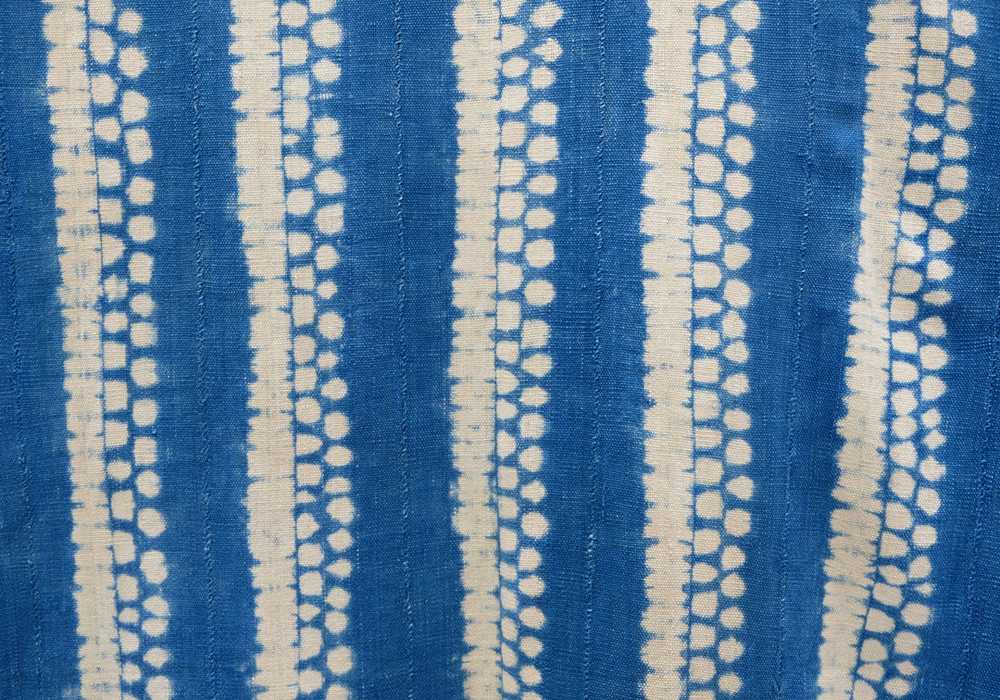 Vintage Indigo Shibori Dyed Handwoven Shawl with … - image 2