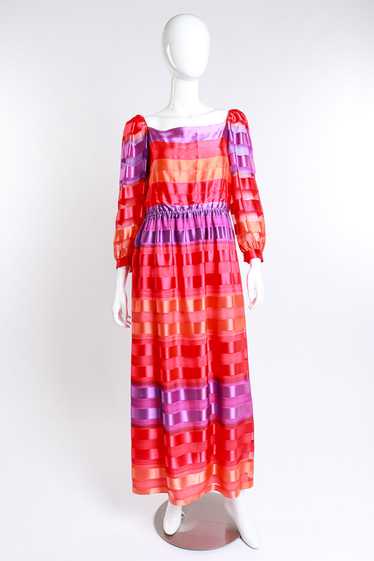 DIANE DICKINSON Sunset Stripe Maxi Dress