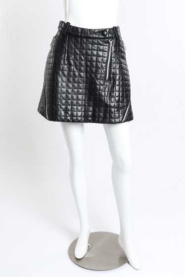 ISSEY MIYAKE Quilted Leather Mini Skirt