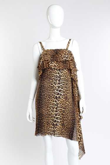 JEAN PAUL GAULTIER Leopard Print Ruffle Dress